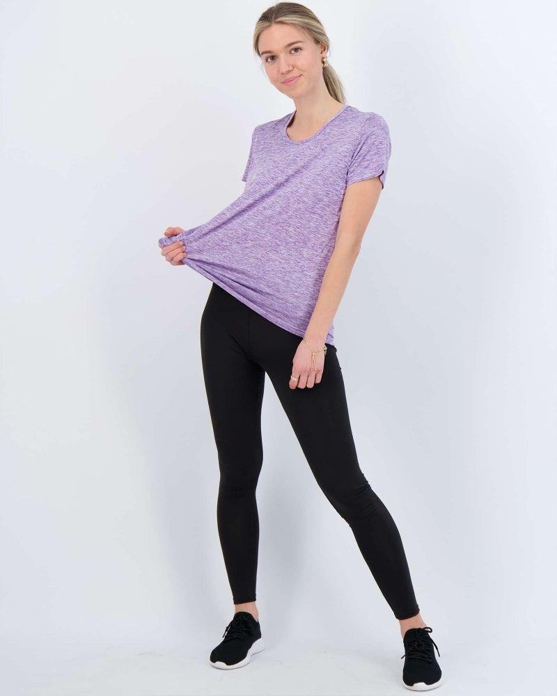 REALESSENTIALS Real Essentials 5 Pack: Women's Short Sleeve T-Shirts Workout Tops Fitness Pilates Gym Activewear Athletic (Plus Available), Set 7, M, Pack of 5 - Image 5